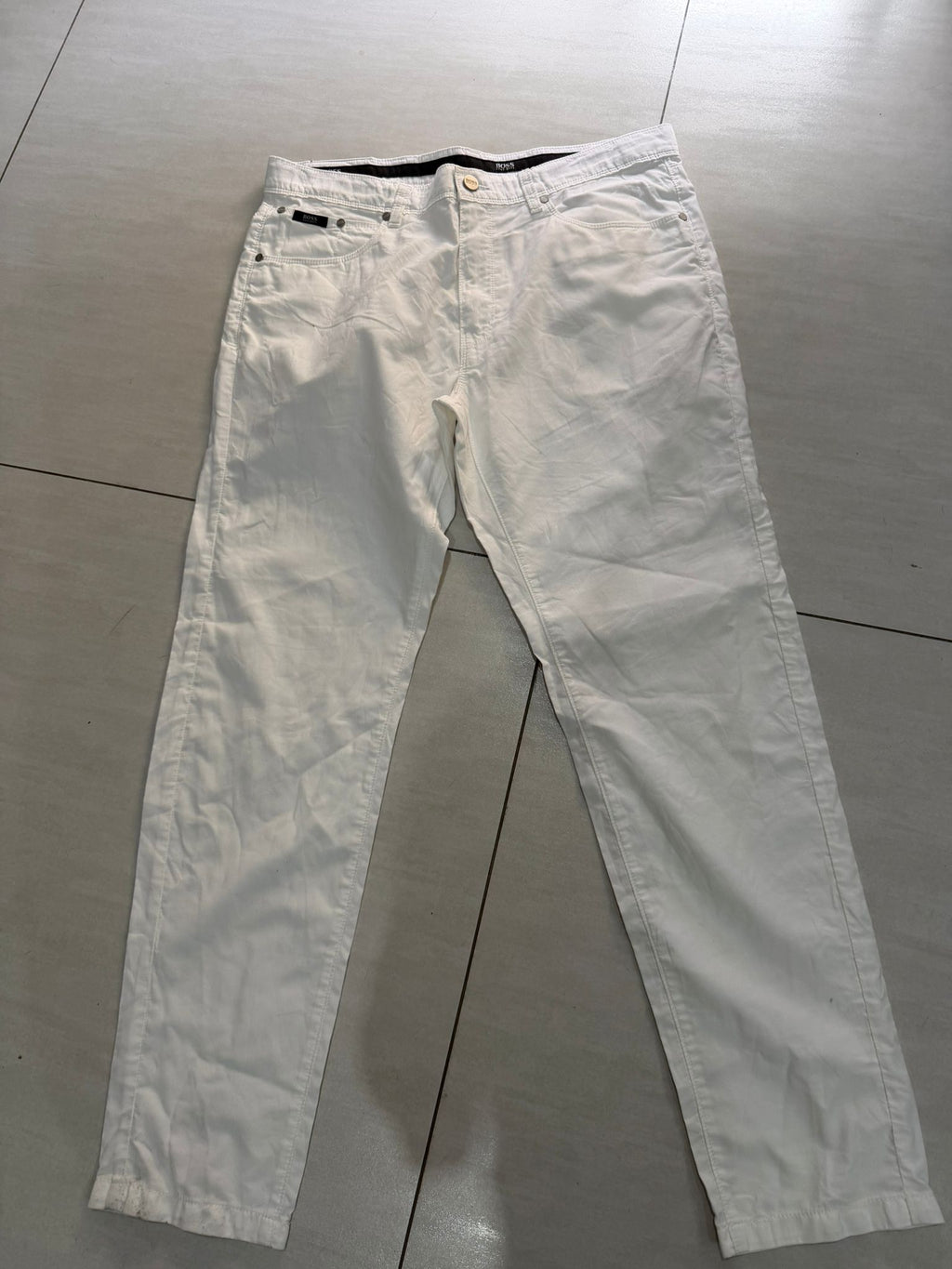 pantalone bianco ugo boss