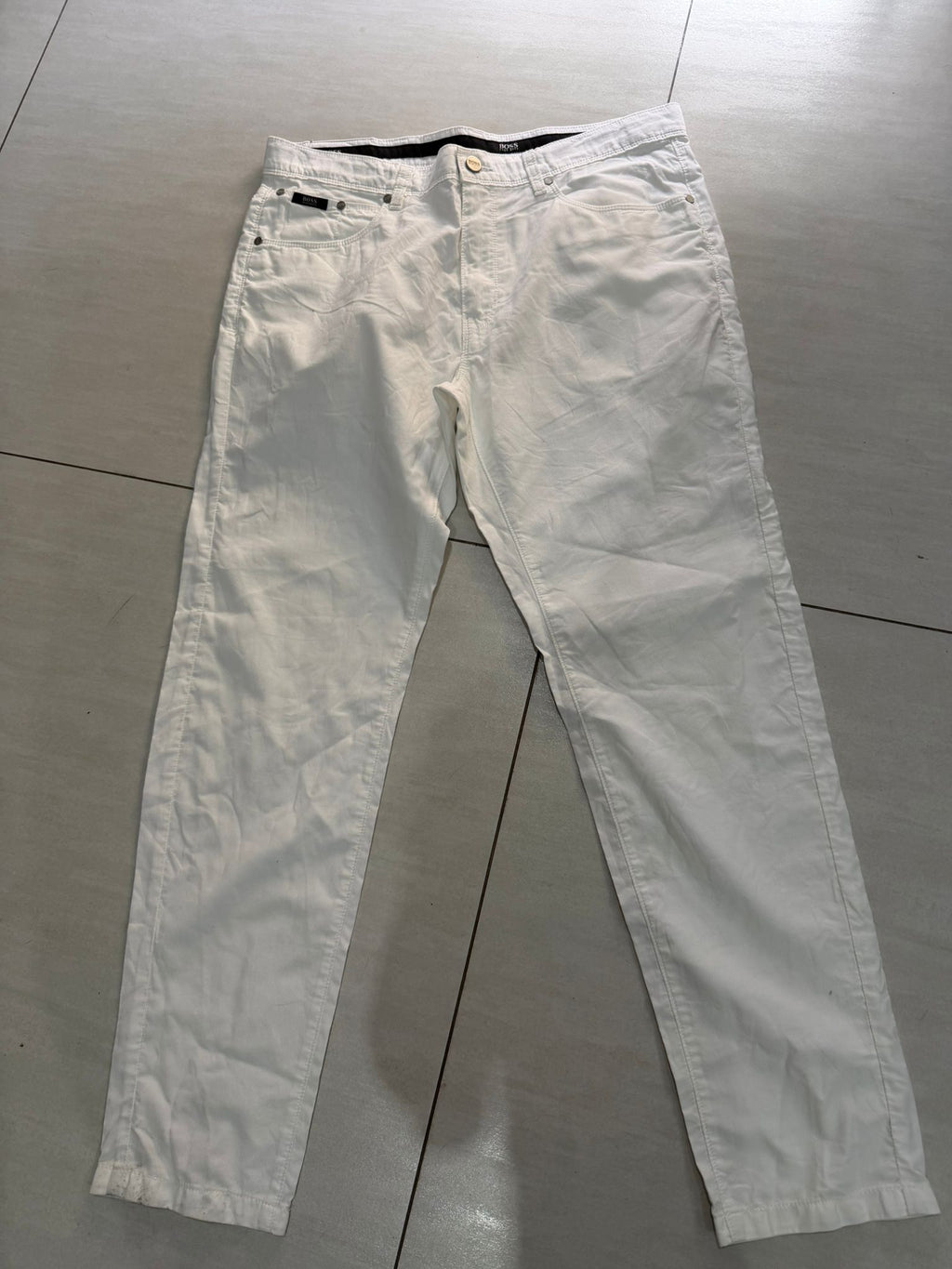 pantalone bianco ugo boss