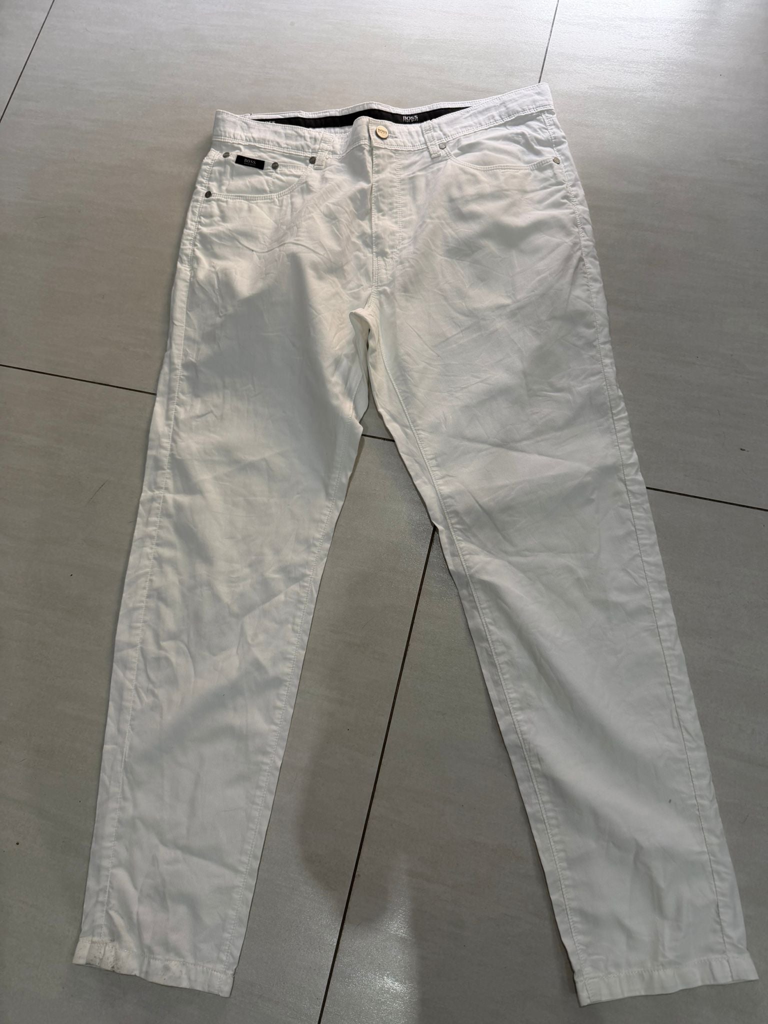 pantalone bianco ugo boss