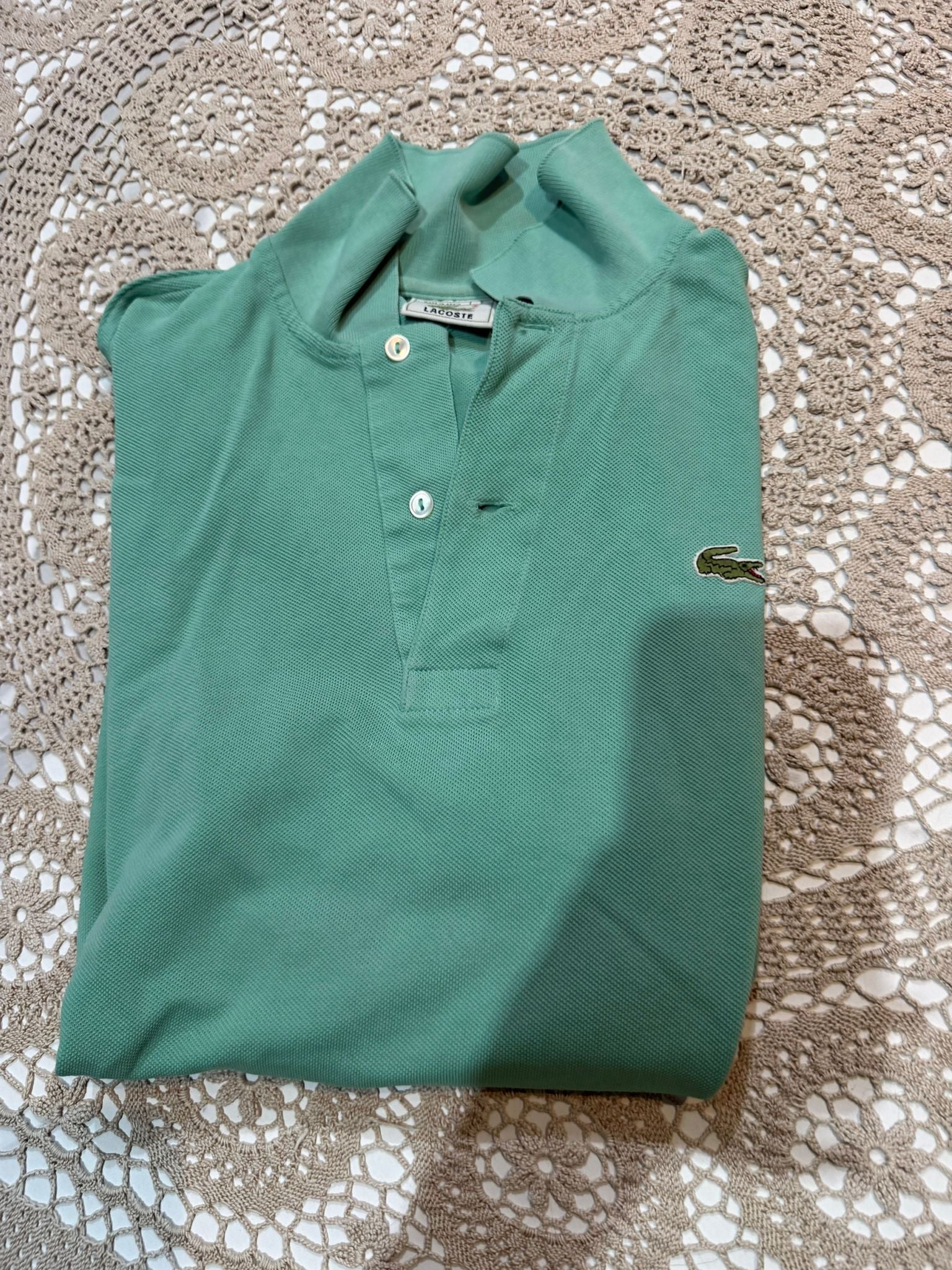 t shirt la coste in verde