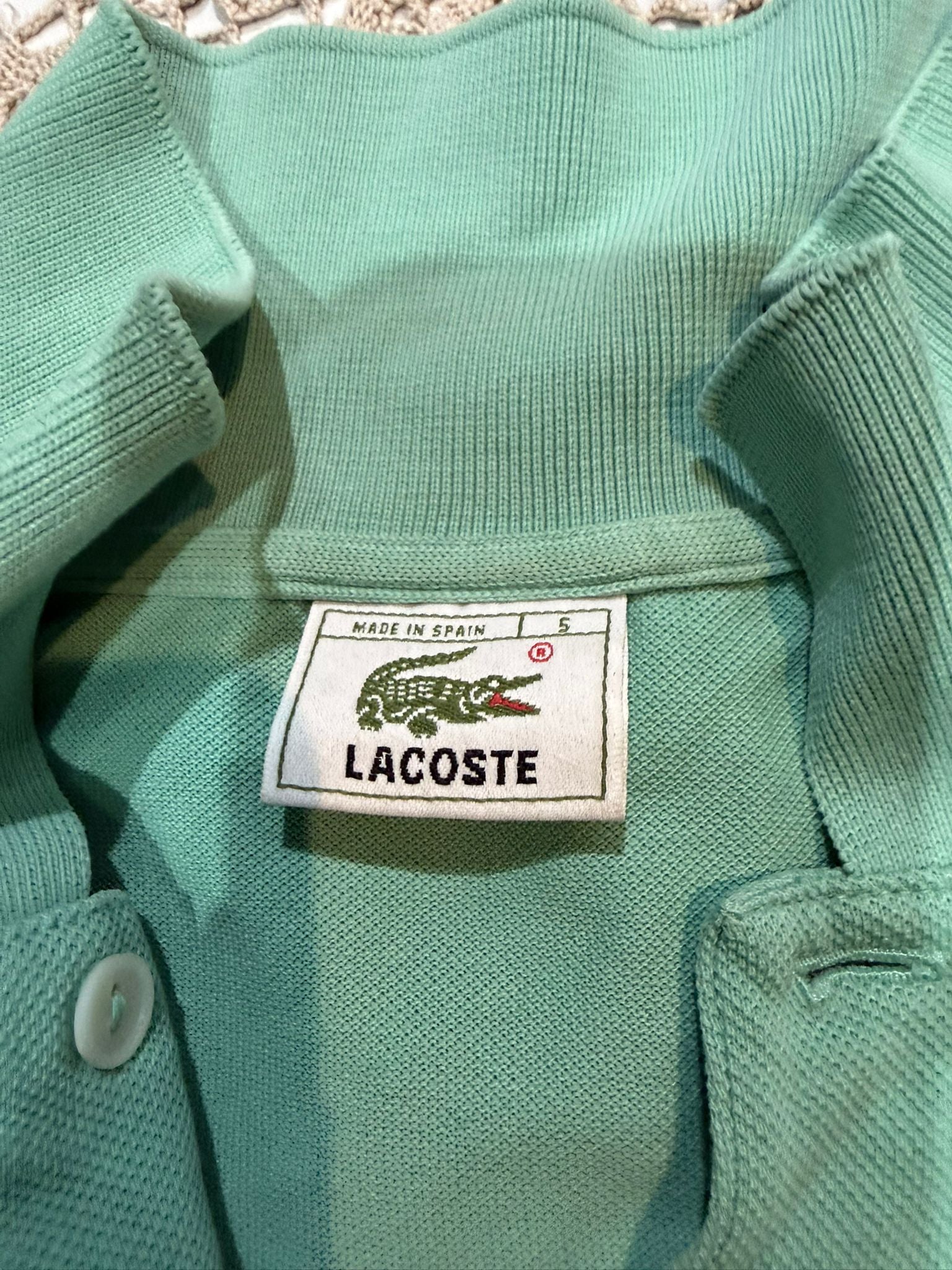 t shirt la coste in verde